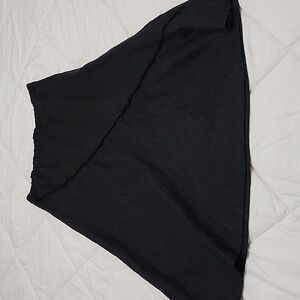 DKNY Black Midi Skirt 100% Linen Size L